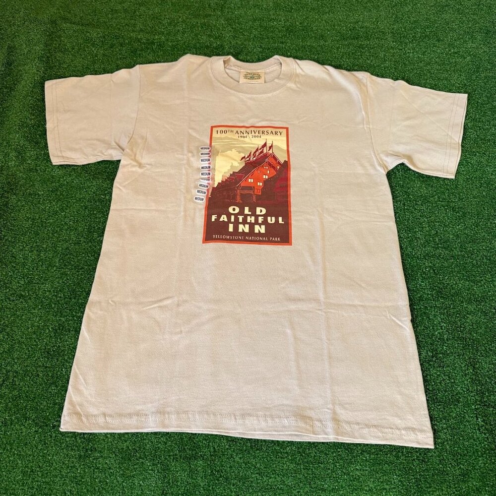 Fred Harvey Old Faithful Inn Yellowstone 100th Anniversary T-Shirt Size M NEW